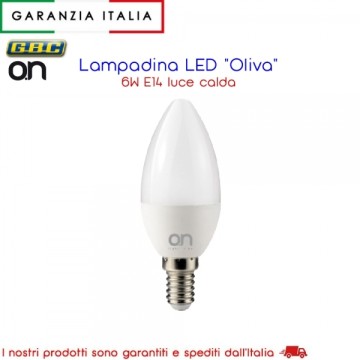 LAMPADINA LED OLIVA E14 6W...